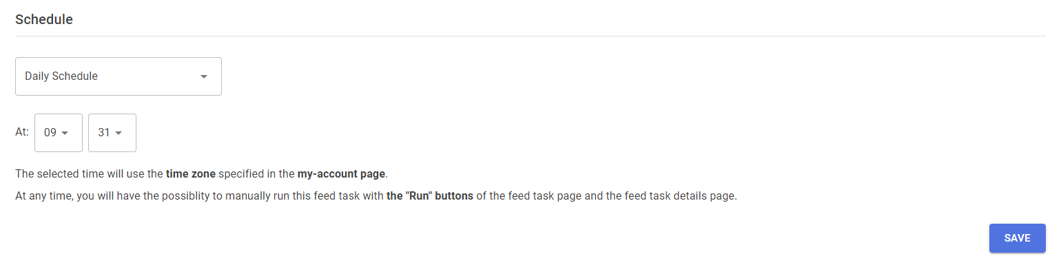 Shopify product upload, Daily schedule