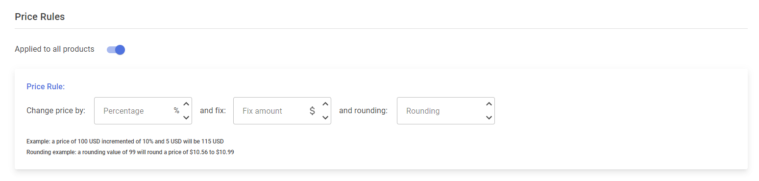 Shopify product upload, Price Rules