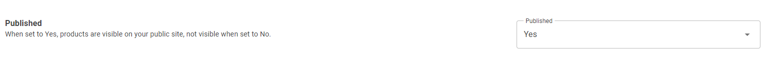 Shopify product upload, Published