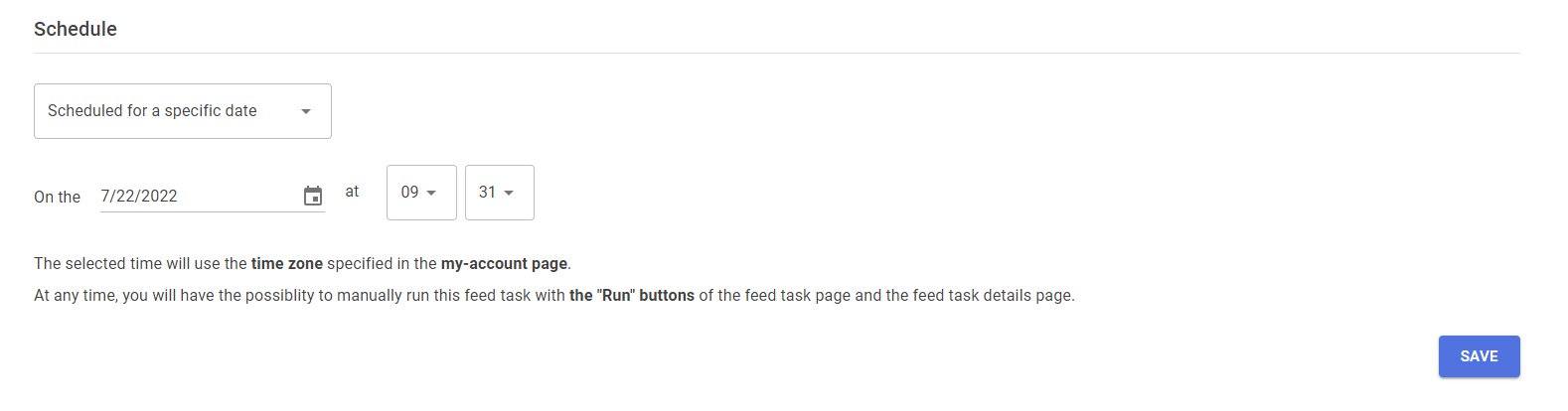 Shopify product upload, Schedule for a specific date