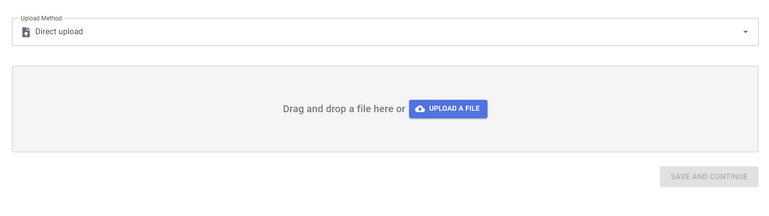 Shopify product import via Direct Upload