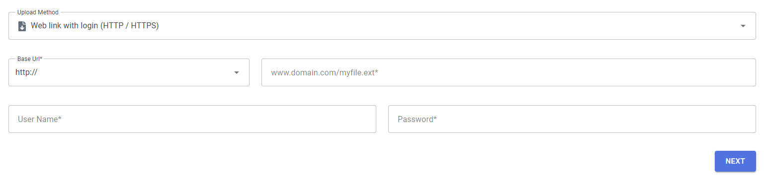 Shopify product import via Web Link with Login (HTTP / HTTPS)