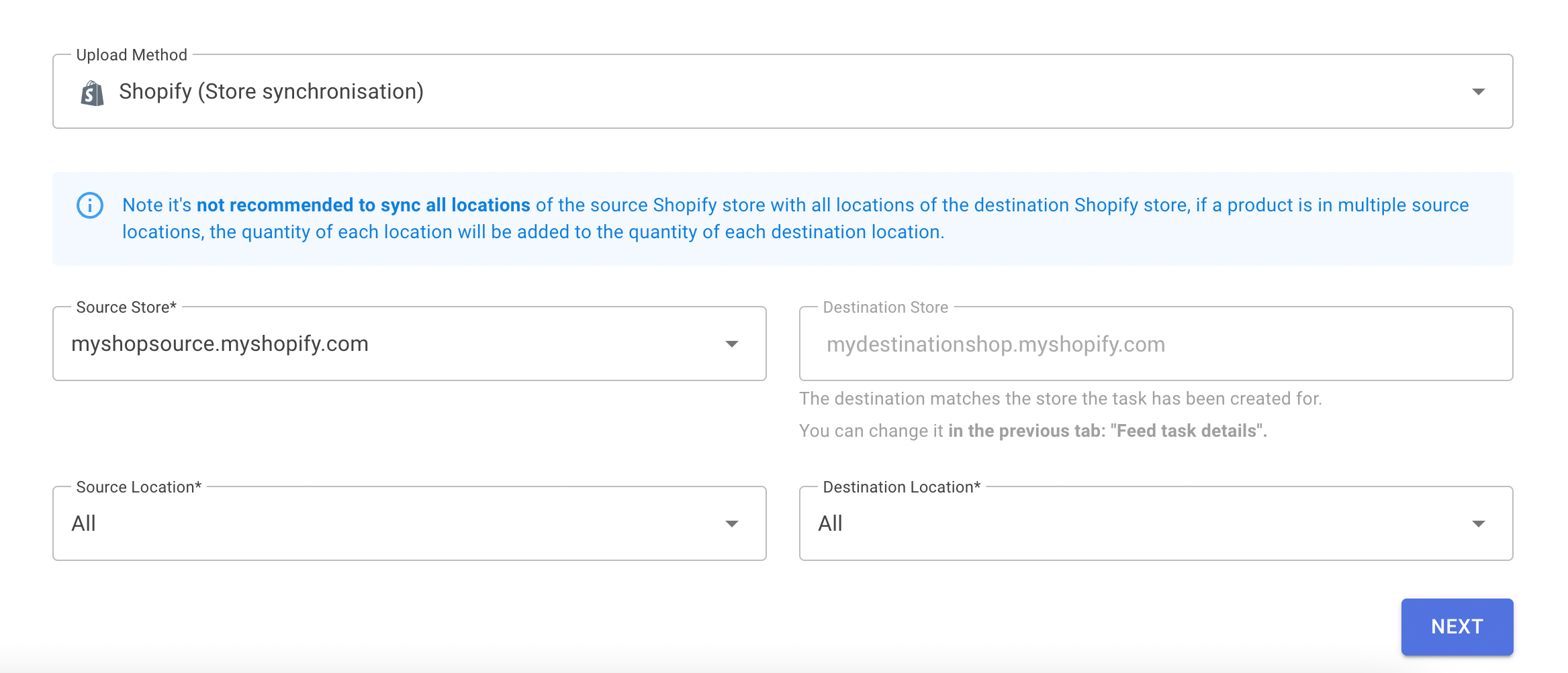 Shopify multi-store inventory sync